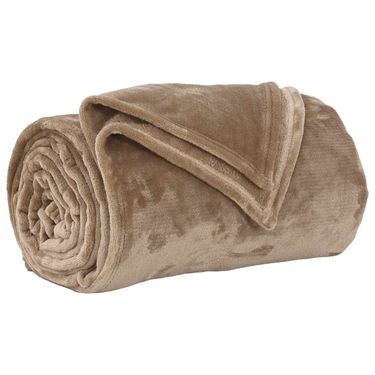 Vidaxl gooi deken kameel 240 x 270 cm fleece