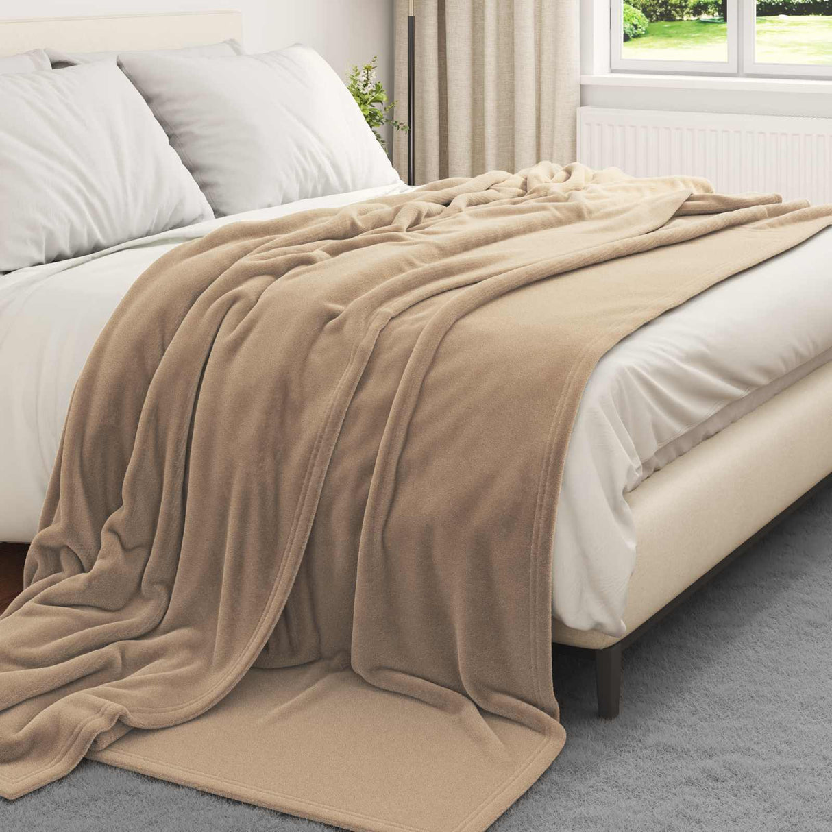 Vidaxl kleden 6 pcs kameel 220 x 240 cm fleece