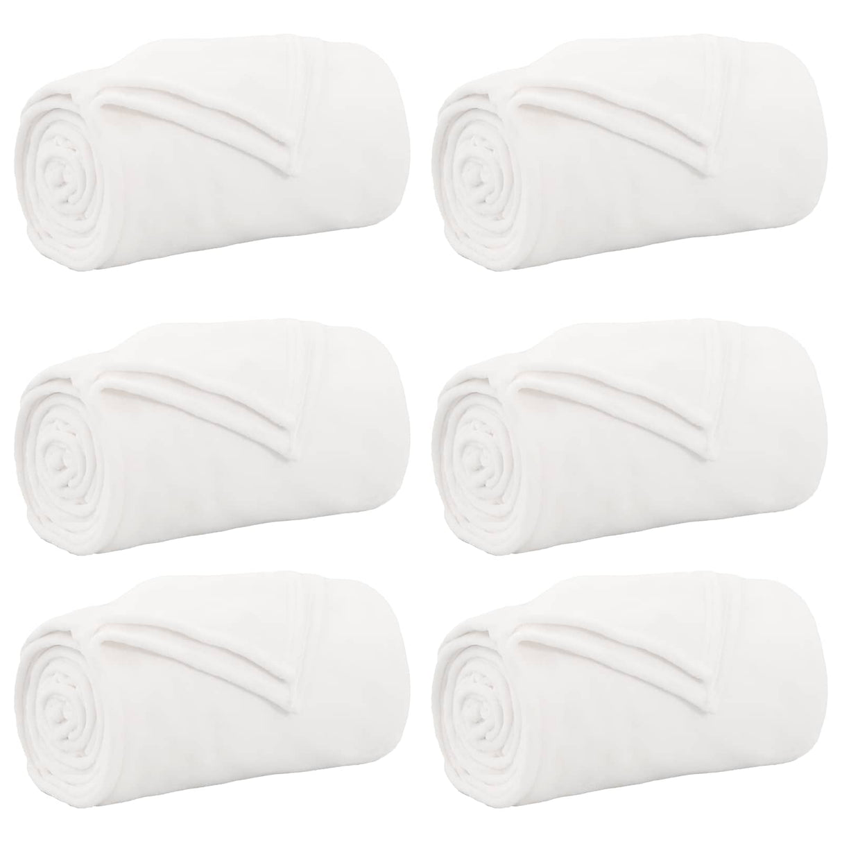 Vidaxl kleden 6 pcs wit 220 x 240 cm fleece