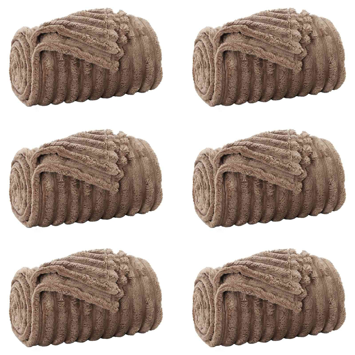 Vidaxl kleden 6 pcs kameel 150 x 130 cm fleece