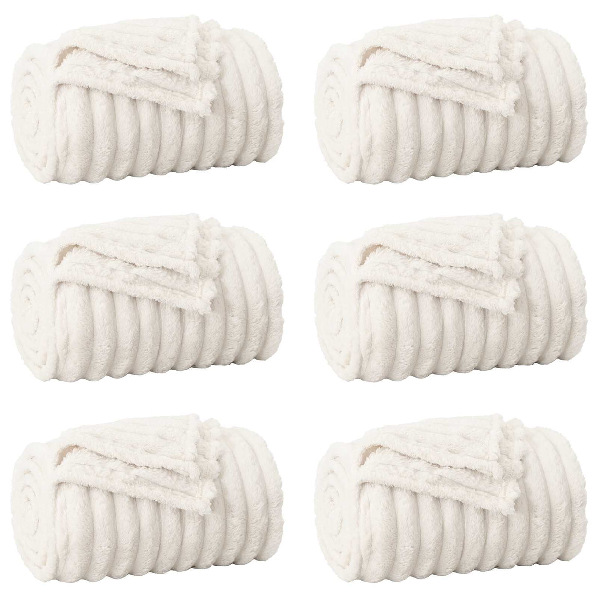 Vidaxl kleden 6 pcs crème 150 x 130 cm fleece