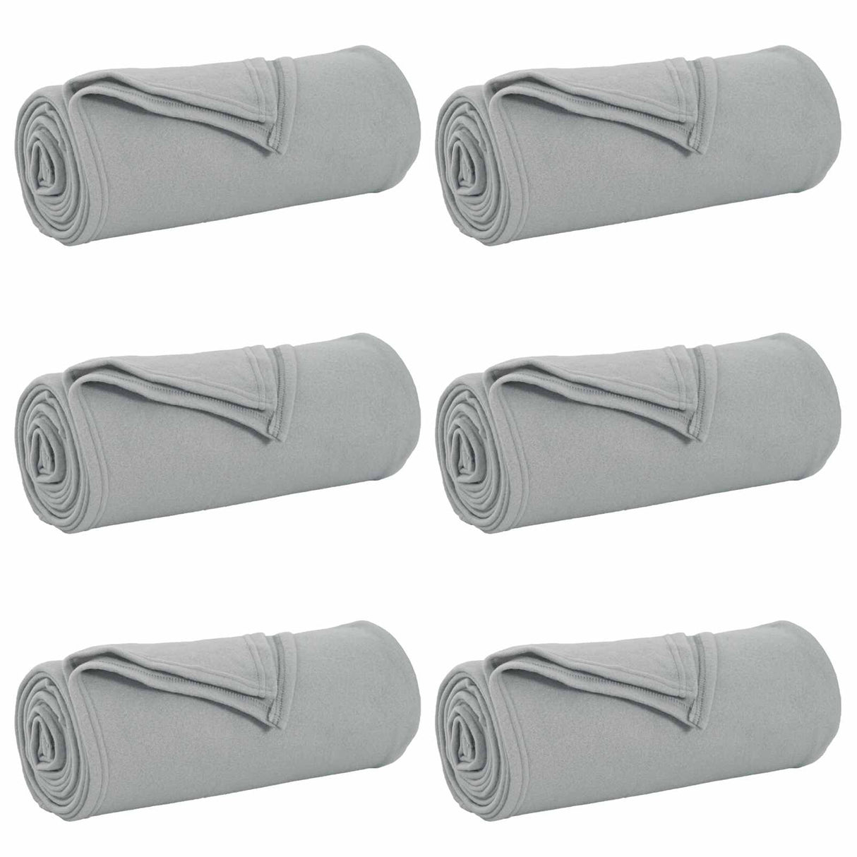 Vidaxl kleden 6 pcs grijs 240 x 220 cm fleece