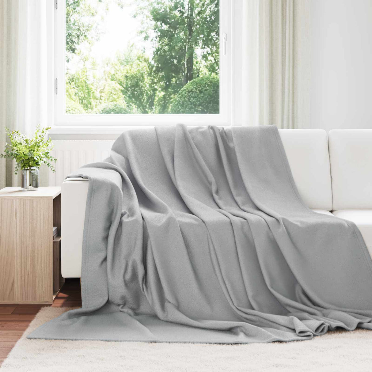 Vidaxl kleden 6 pcs grijs 270 x 240 cm fleece