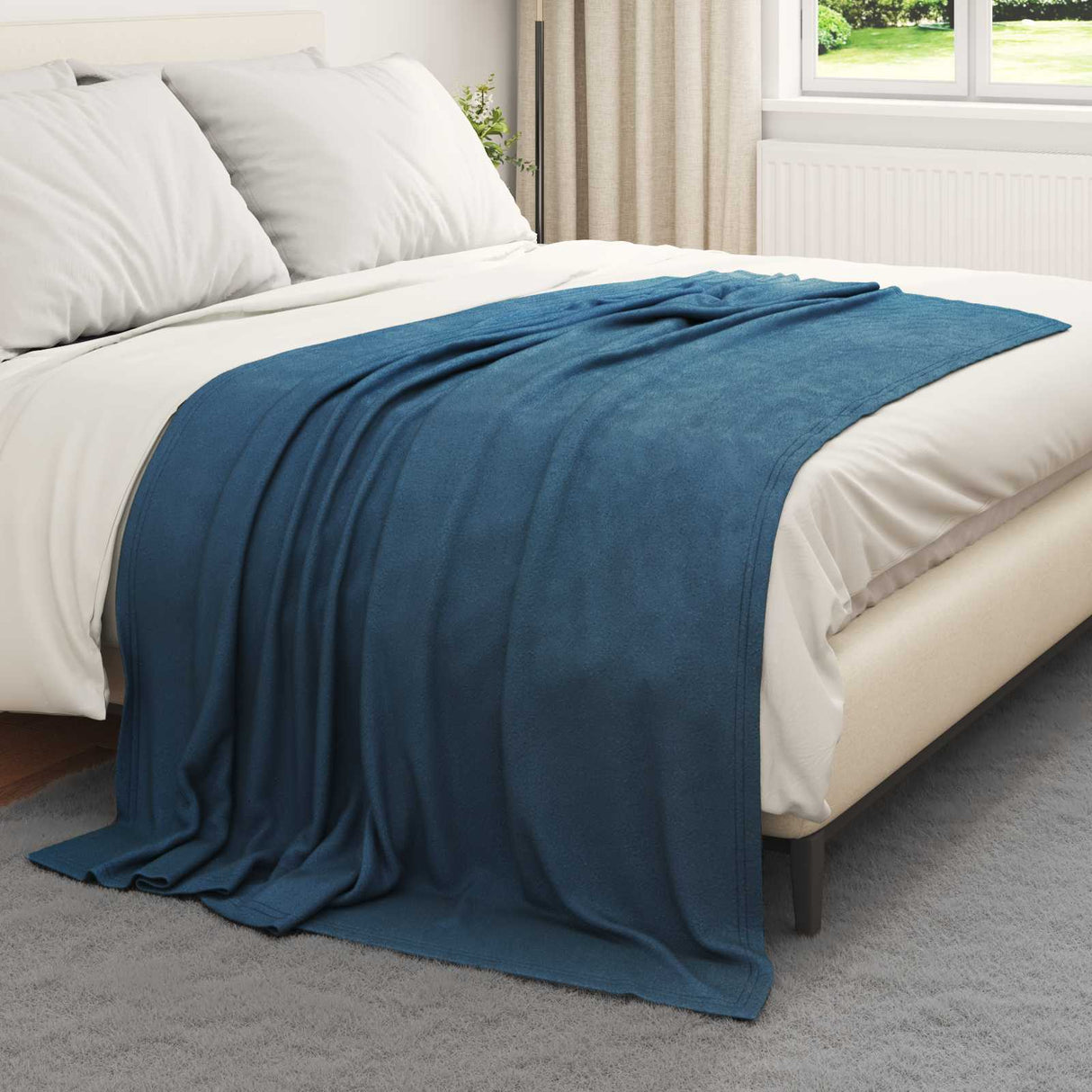 Vidaxl kleden 6 pcs marineblauw 200 x 150 cm fleece