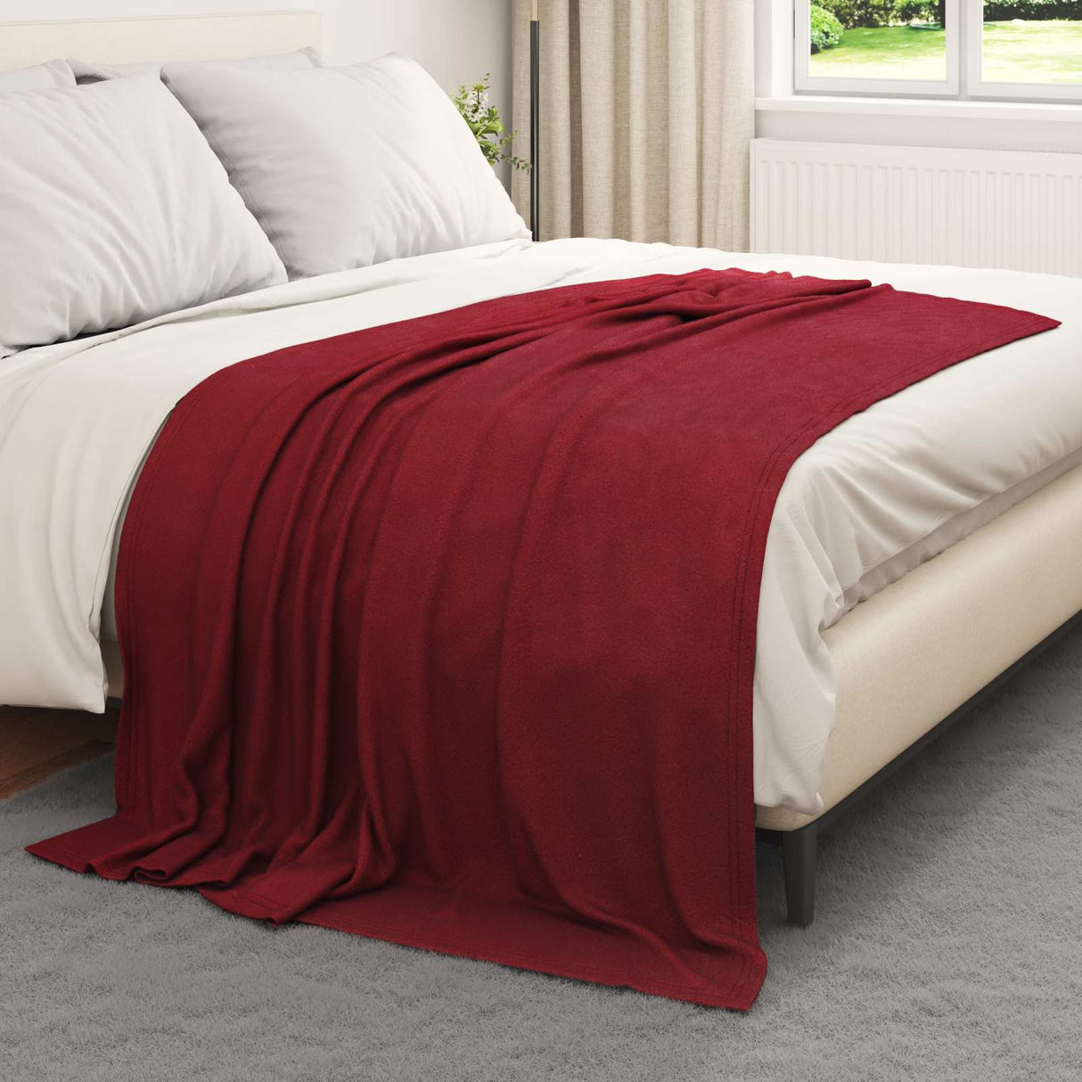 Vidaxl kleden 6 pcs bordeaux rood 200 x 150 cm fleece