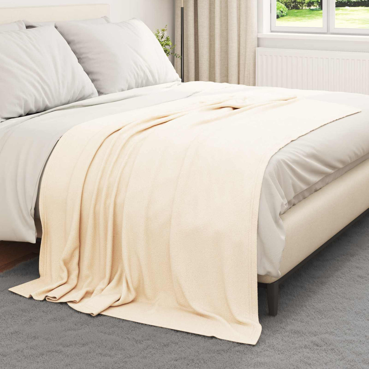 Vidaxl kleden 6 pcs crème 200 x 150 cm fleece