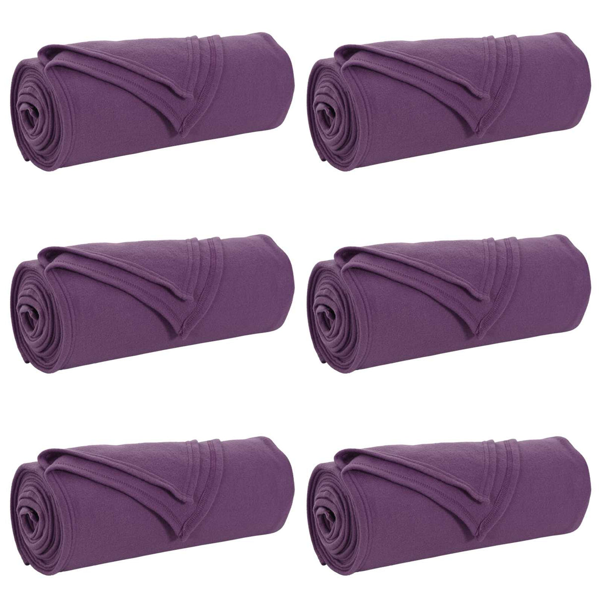 Vidaxl kleden 6 pcs paars 240 x 220 cm fleece