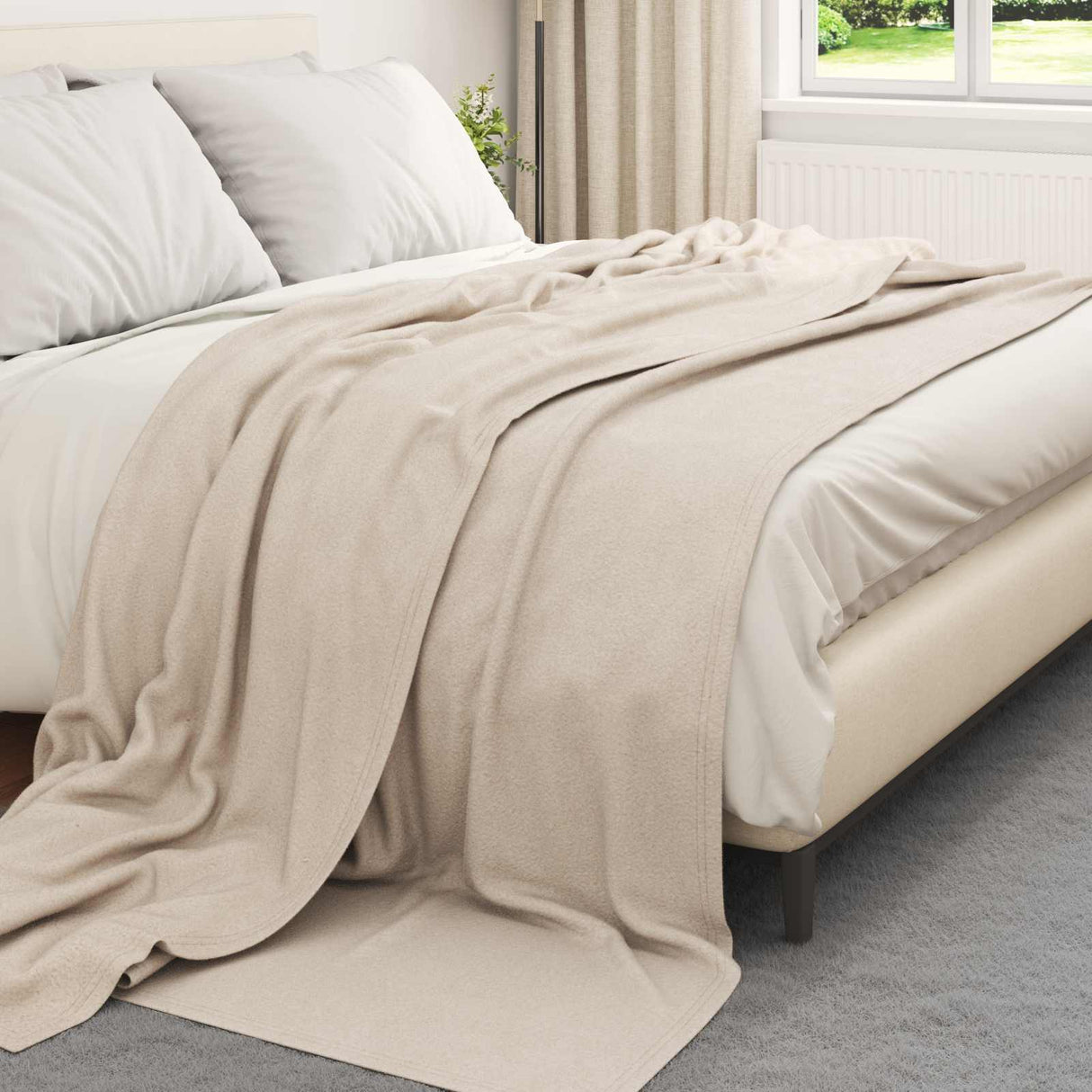 Vidaxl kleden 24 pcs beige 270 x 240 cm fleece