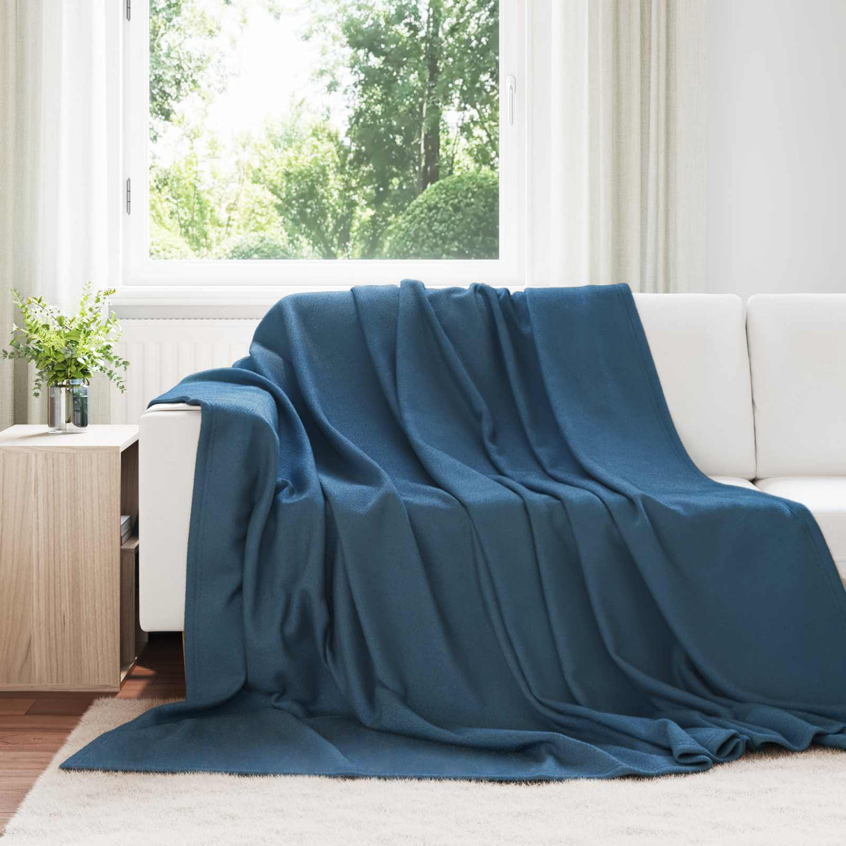 Vidaxl kleden 24 pcs marineblauw 240 x 220 cm fleece