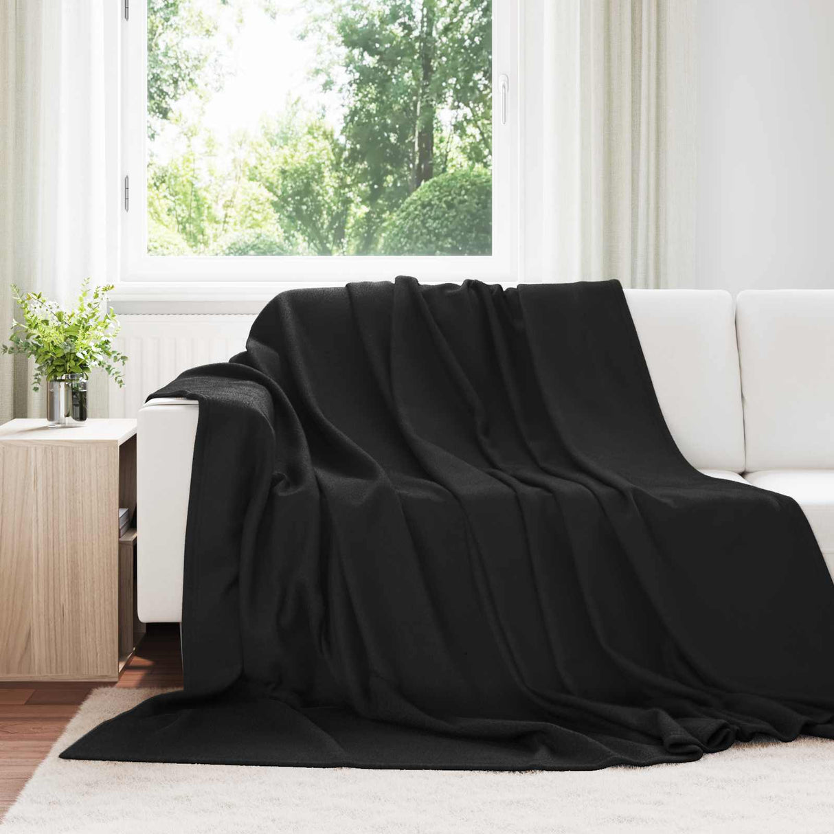 Vidaxl kleden 24 pcs zwart 240 x 220 cm fleece