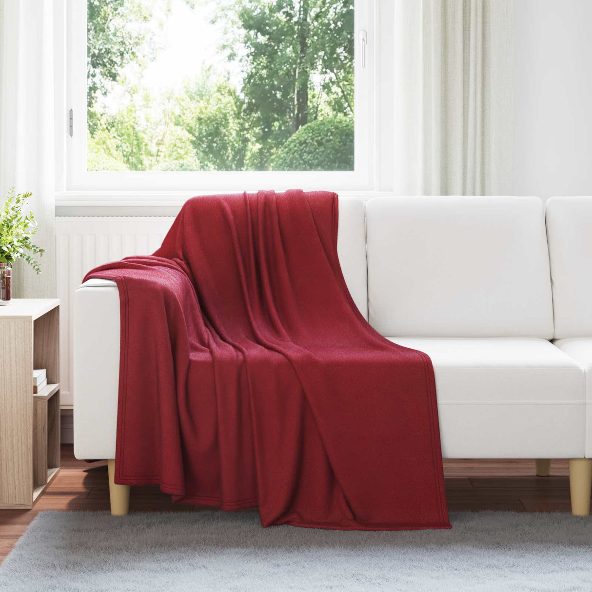 Vidaxl kleden 24 pcs bordeaux rood 170 x 130 cm fleece