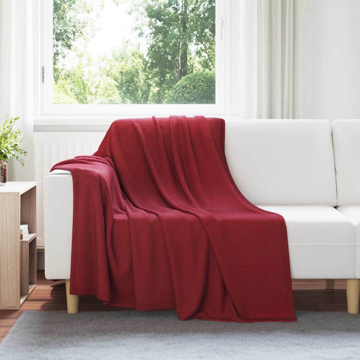 Vidaxl kleden 24 pcs bordeaux rood 200 x 150 cm fleece