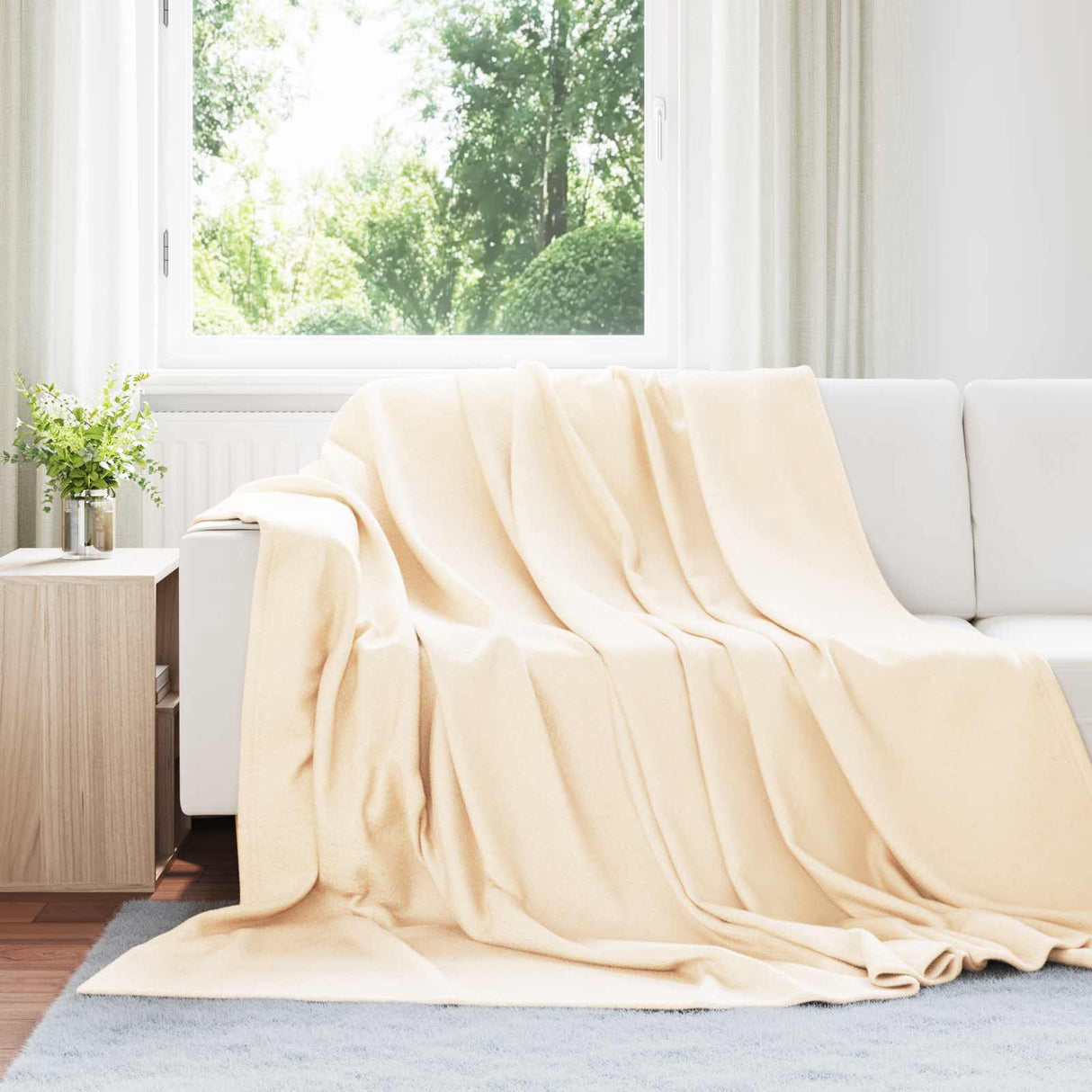Vidaxl kleden 24 pcs crème 270 x 240 cm fleece