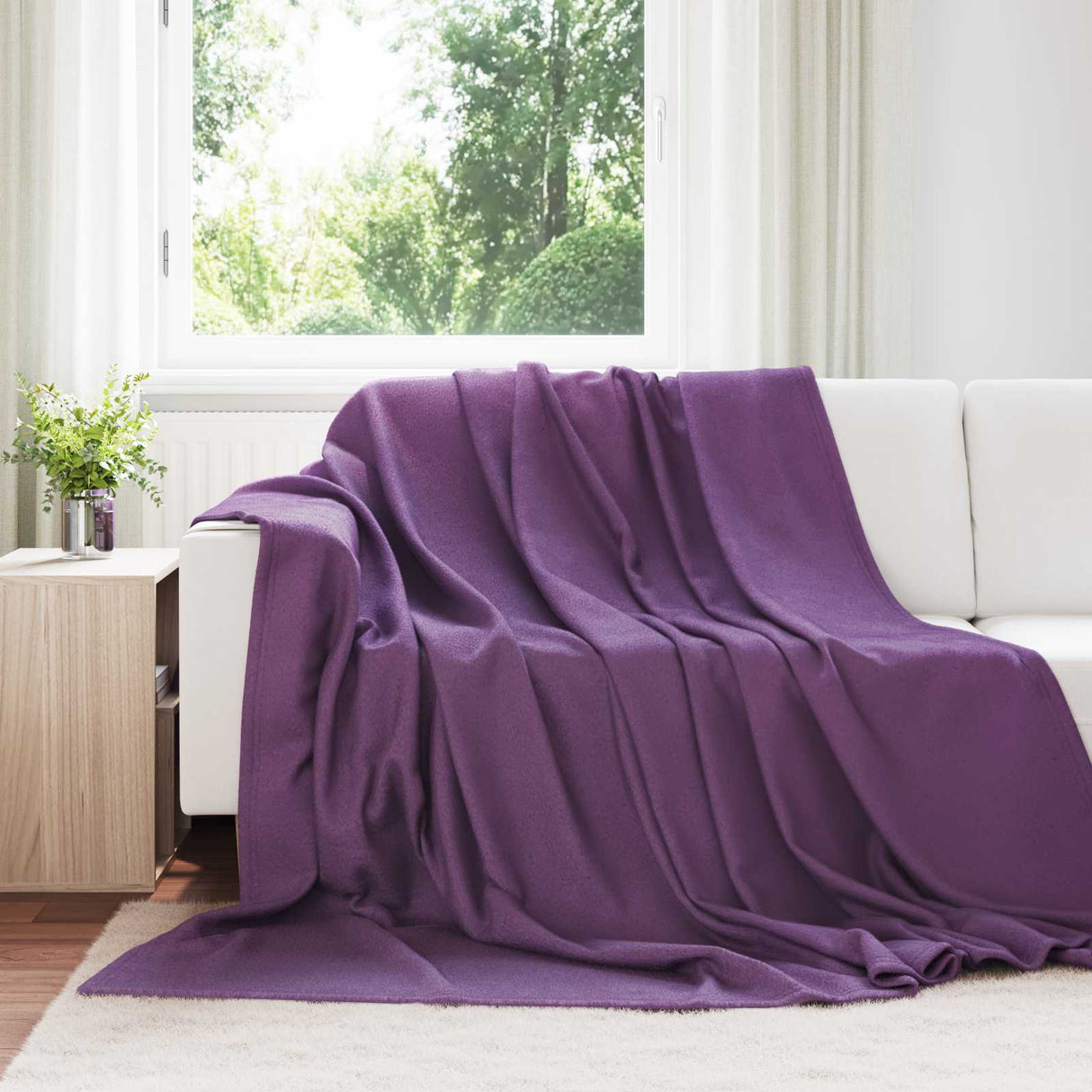 Vidaxl kleden 24 pcs paars 270 x 240 cm fleece