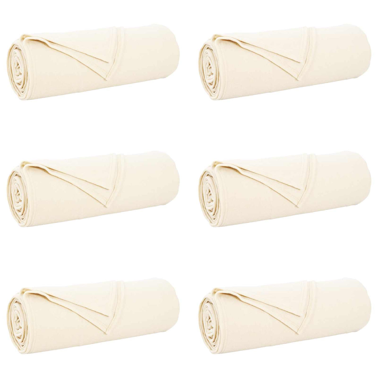 Vidaxl kleden 6 pcs crème 280 x 210 cm fleece