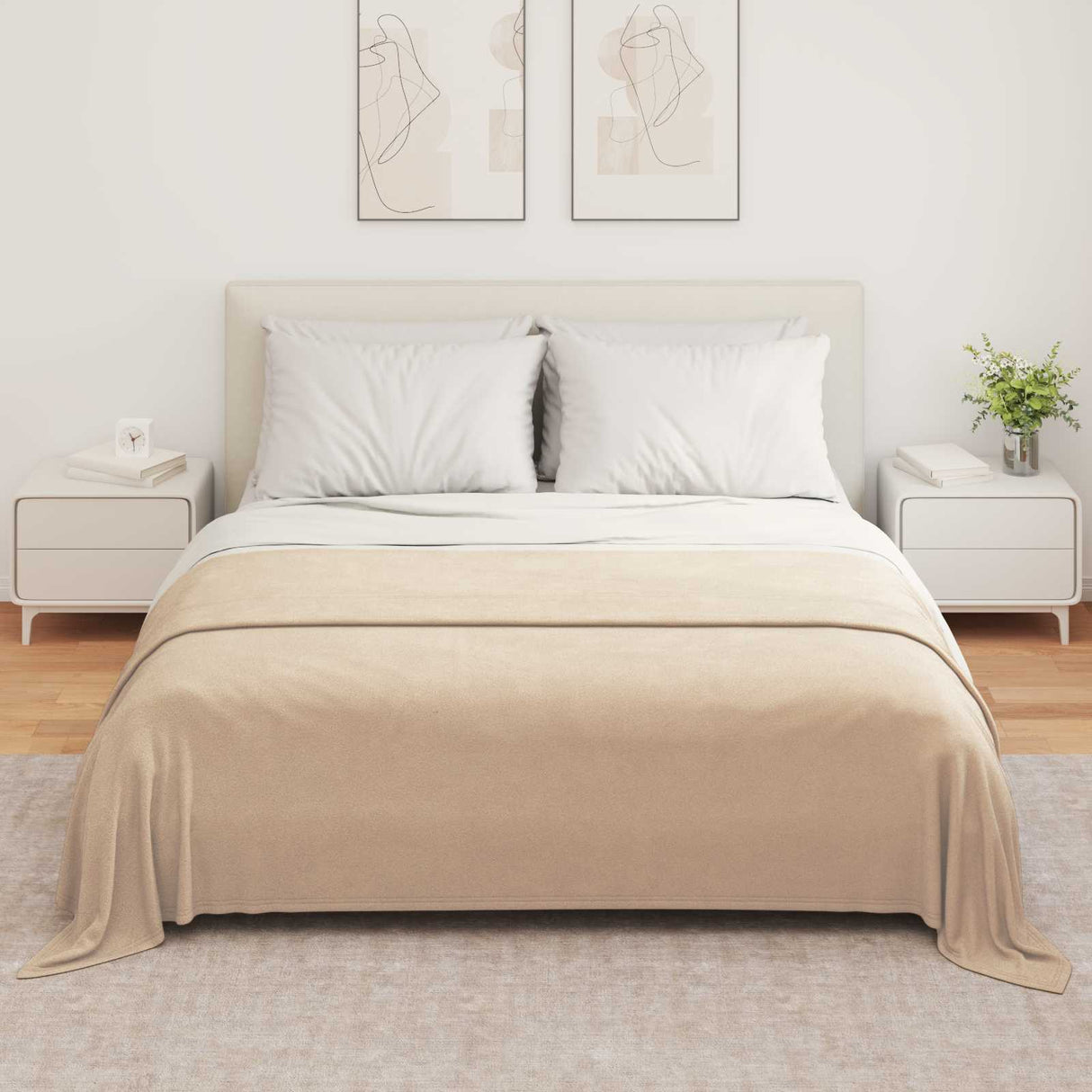 Vidaxl kleden 6 pcs kameel 280 x 210 cm fleece