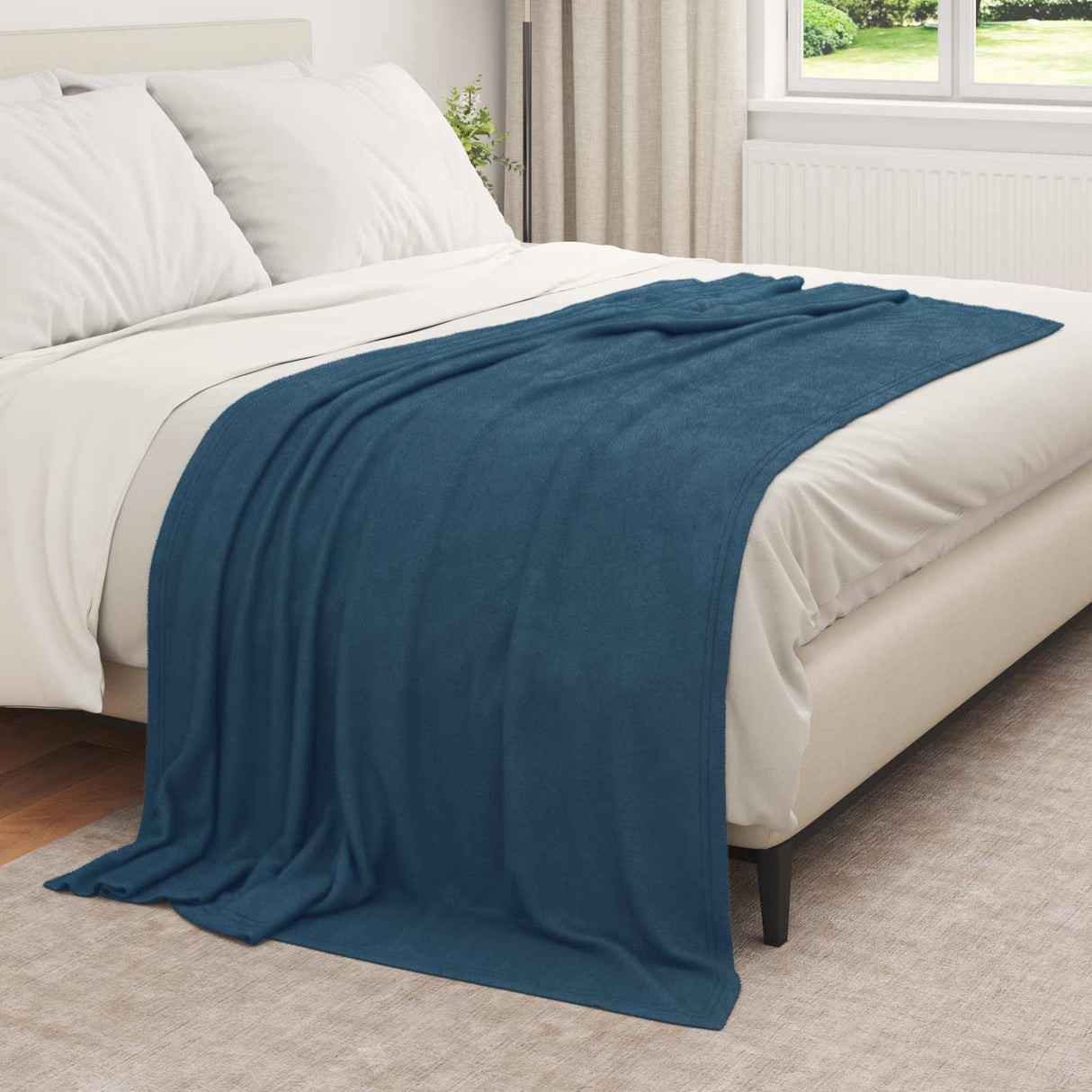 Vidaxl kleden 6 pcs marineblauw 210 x 140 cm fleece