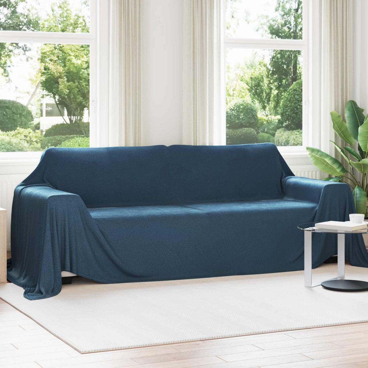 Vidaxl kleden 6 pcs marineblauw 350 x 270 cm fleece