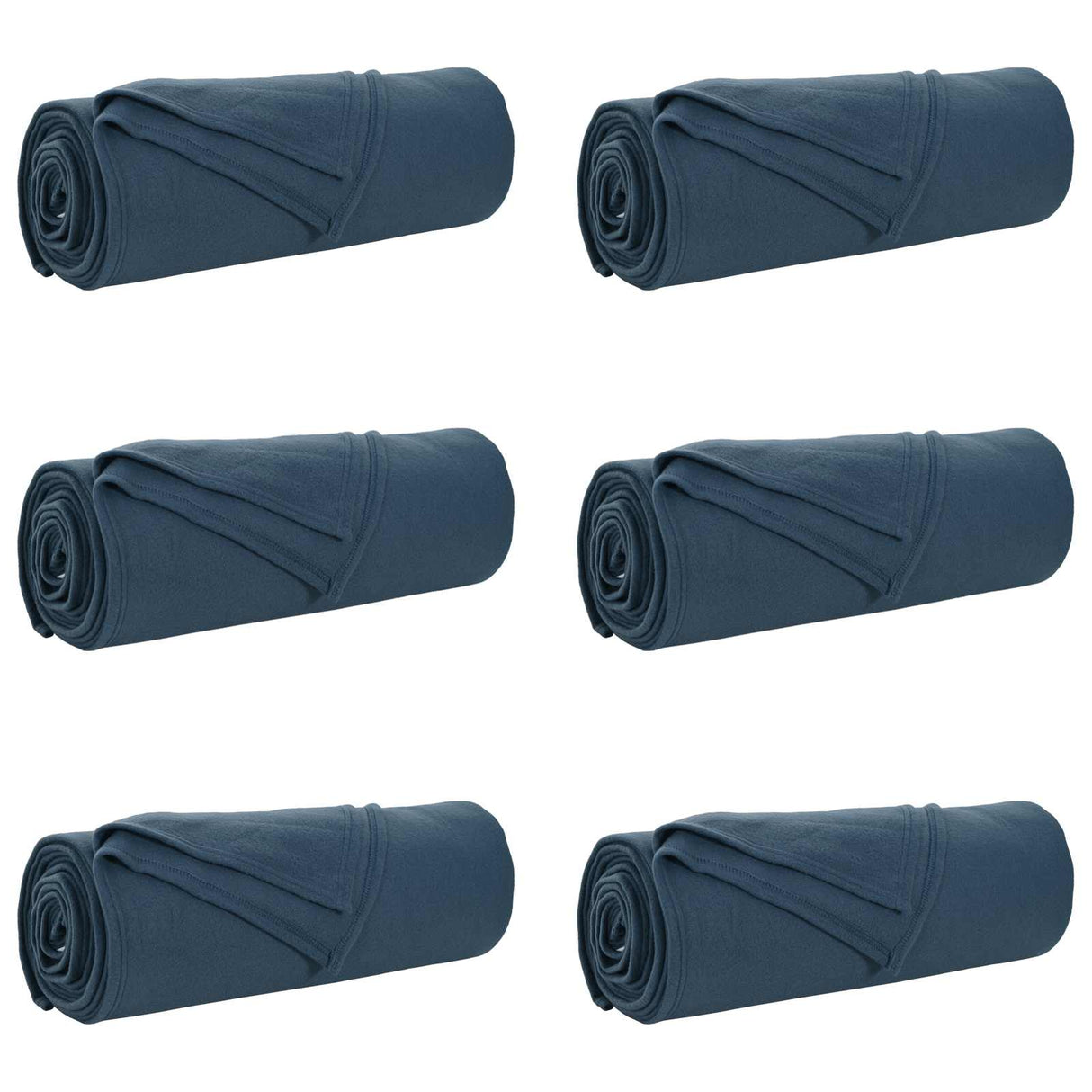 Vidaxl kleden 6 pcs marineblauw 350 x 270 cm fleece