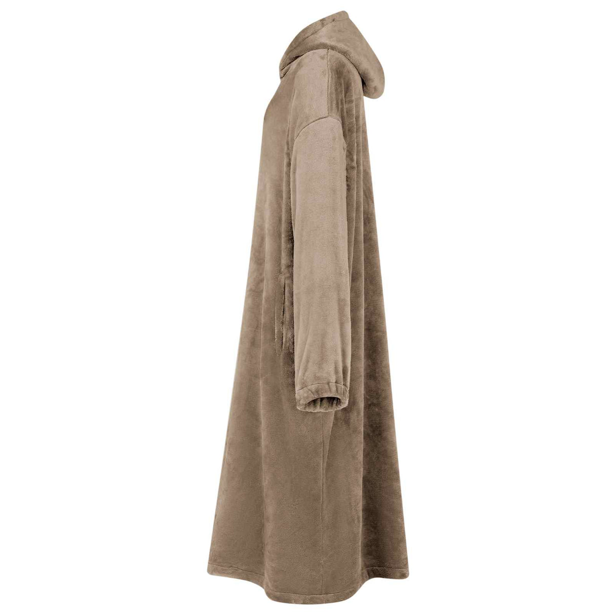 Vidaxl deken hoodie kameel m flanel