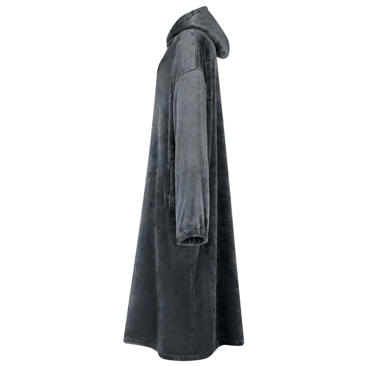 Vidaxl deken hoodie marineblauw m flanel