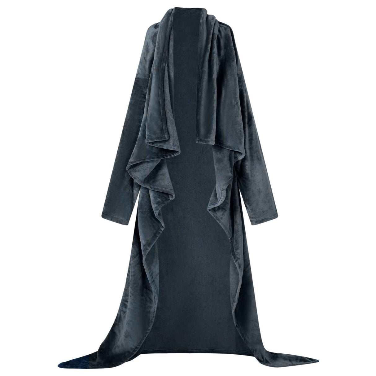 Vidaxl deken hoodie marineblauw f flanel