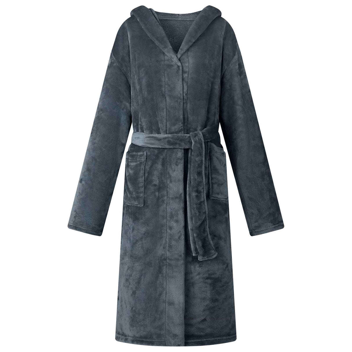Vidaxl badjas hoodie marineblauw xxxl flanel