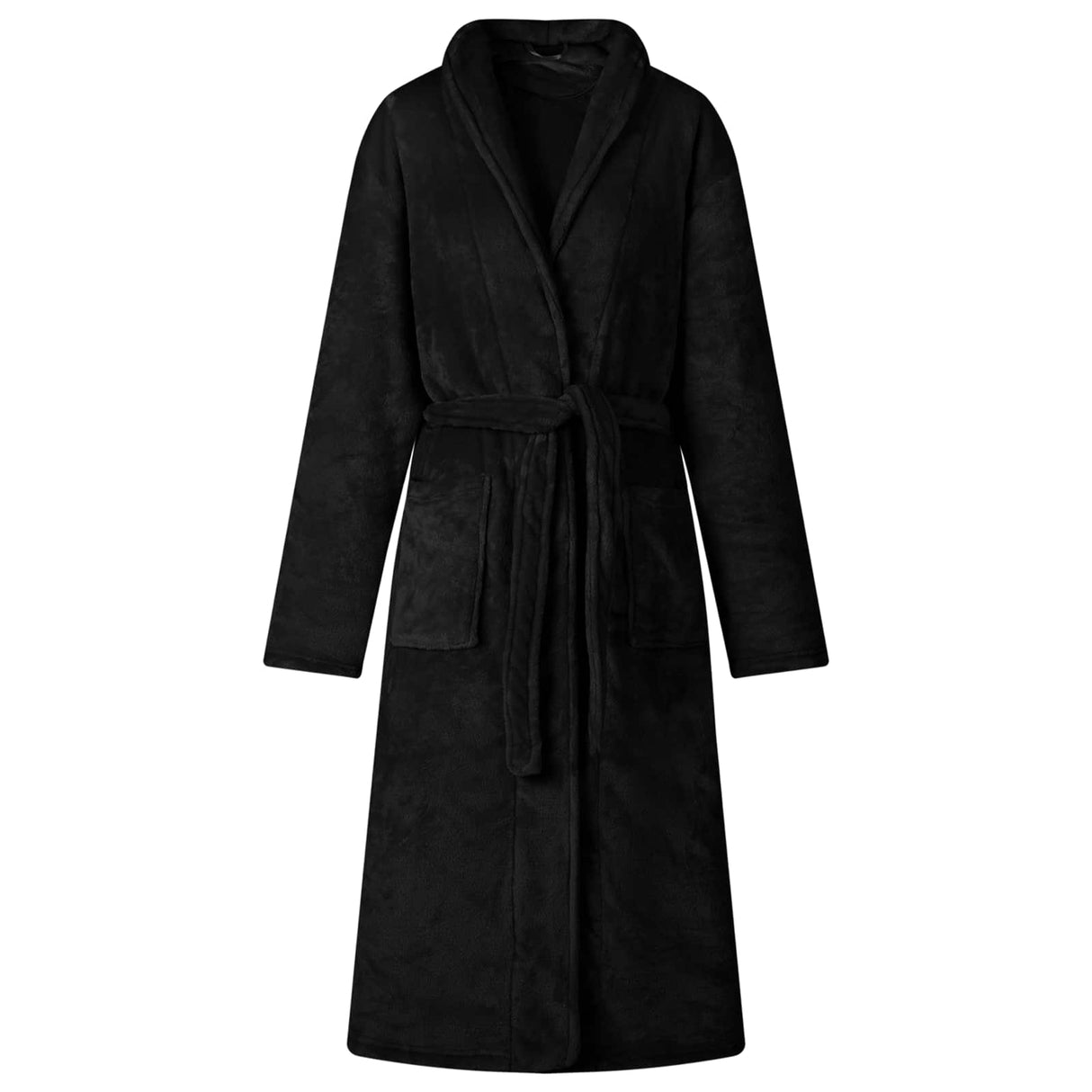 Vidaxl badjas zonder kap zwart xl flanel