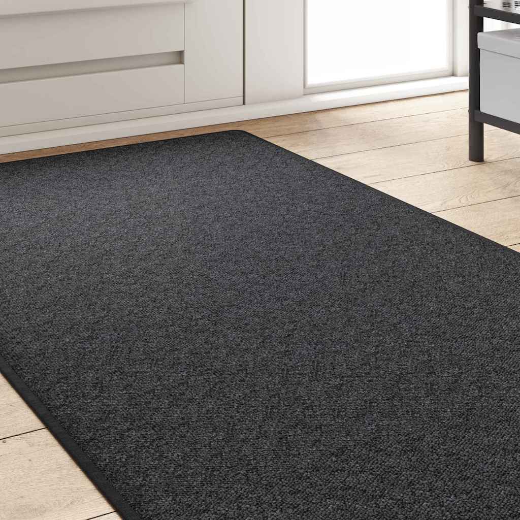 Vidaxl tapijt loper donkergrijs 80 x 500 cm 100% polypropyleen