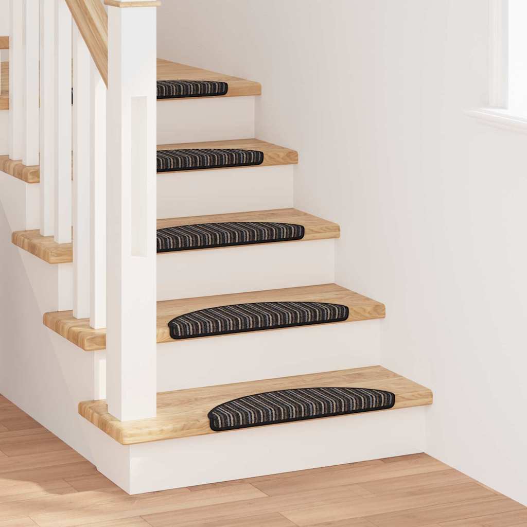 Vidaxl zelfklevende trapmatten 15 pcs antraciet 56 x 17 x 3 cm