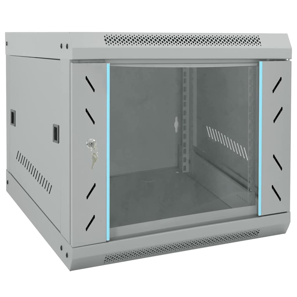 Vidaxl netwerk kabinet met opslag grijs 53 x 60 x 45 cm staal