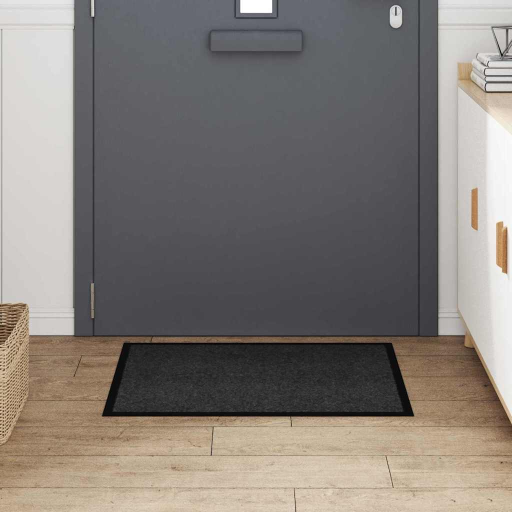 Vidaxl deurmat antraciet 60 x 40 x 1.2 cm teddy stof