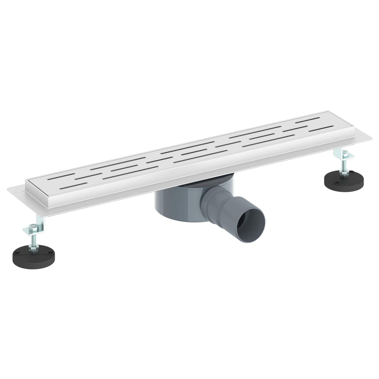 Vidaxl doucheafvoer glasdeksel met 360° sifon zilver 50 cm