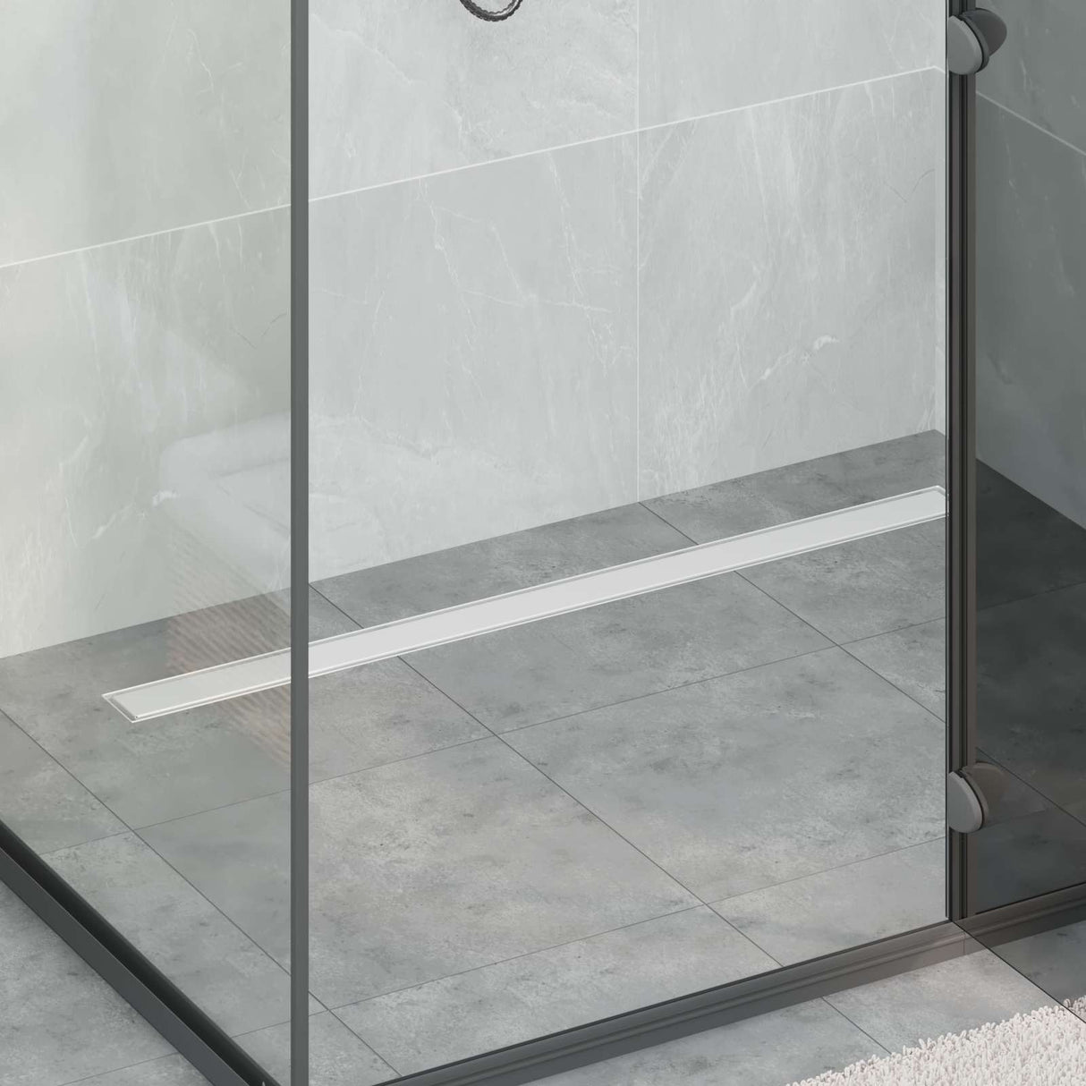 Vidaxl doucheafvoer 2-in-1 met 360° sifon zilver 100 cm