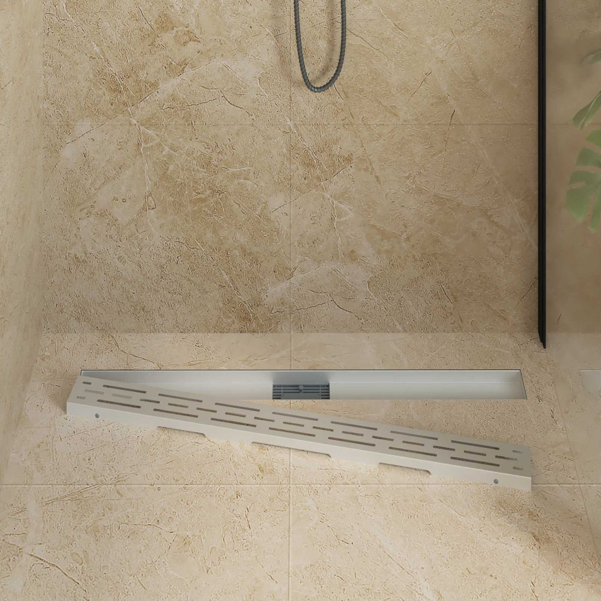 Vidaxl doucheafvoer met lijndesign zilver 90 cm roestvrij staal 304