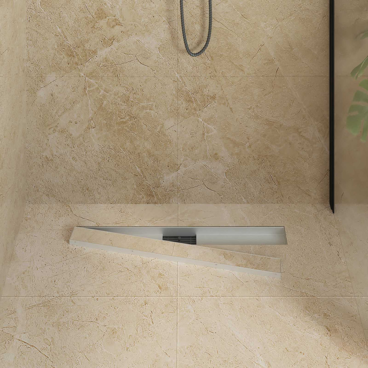 Vidaxl 2 in 1 doucheafvoer zilver 70 cm roestvrij staal 304