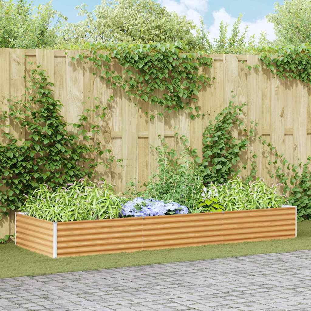 Vidaxl verhoogde plantenbak 290 x 100 x 36 cm gegalvaniseerd staal