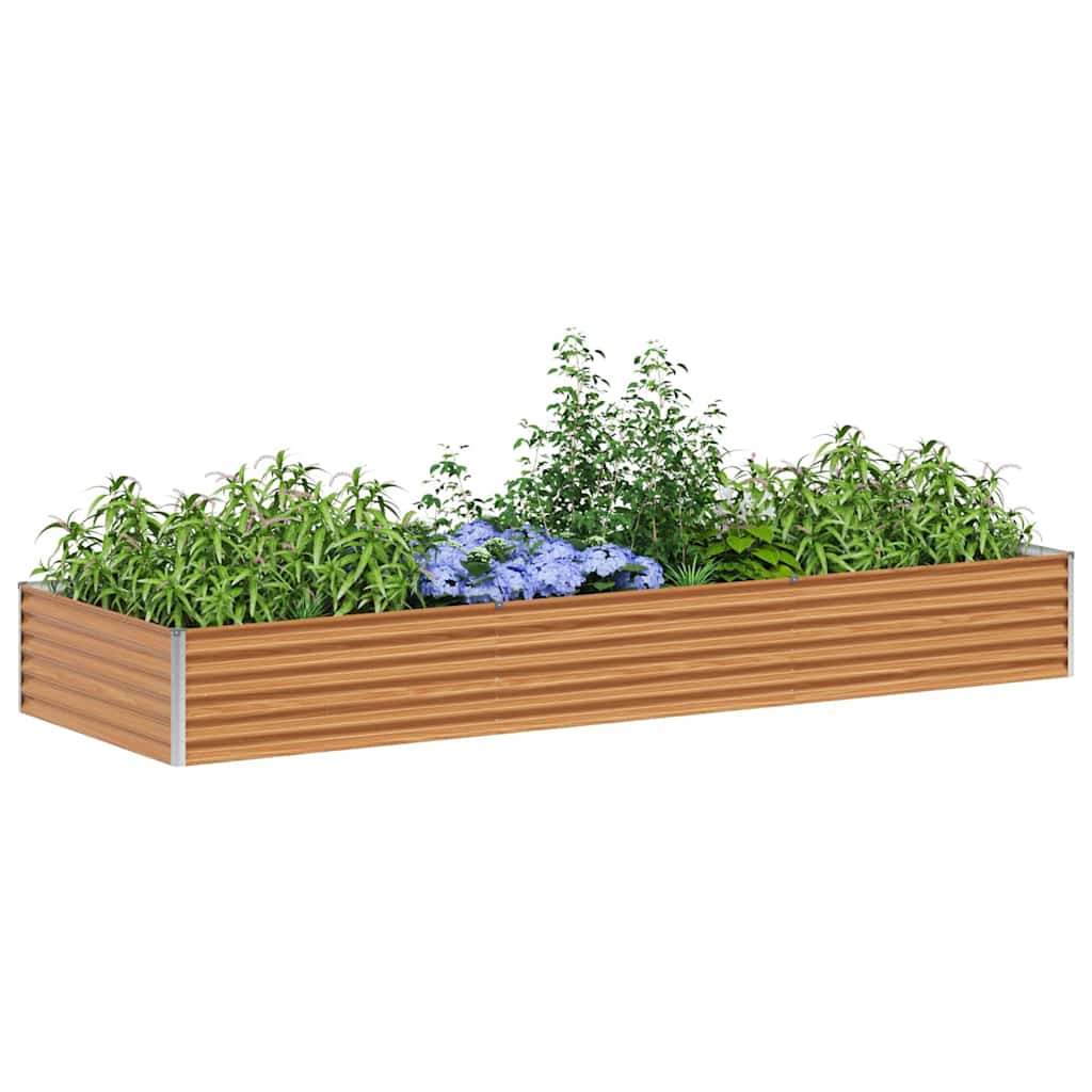 Vidaxl verhoogde plantenbak 290 x 100 x 36 cm gegalvaniseerd staal