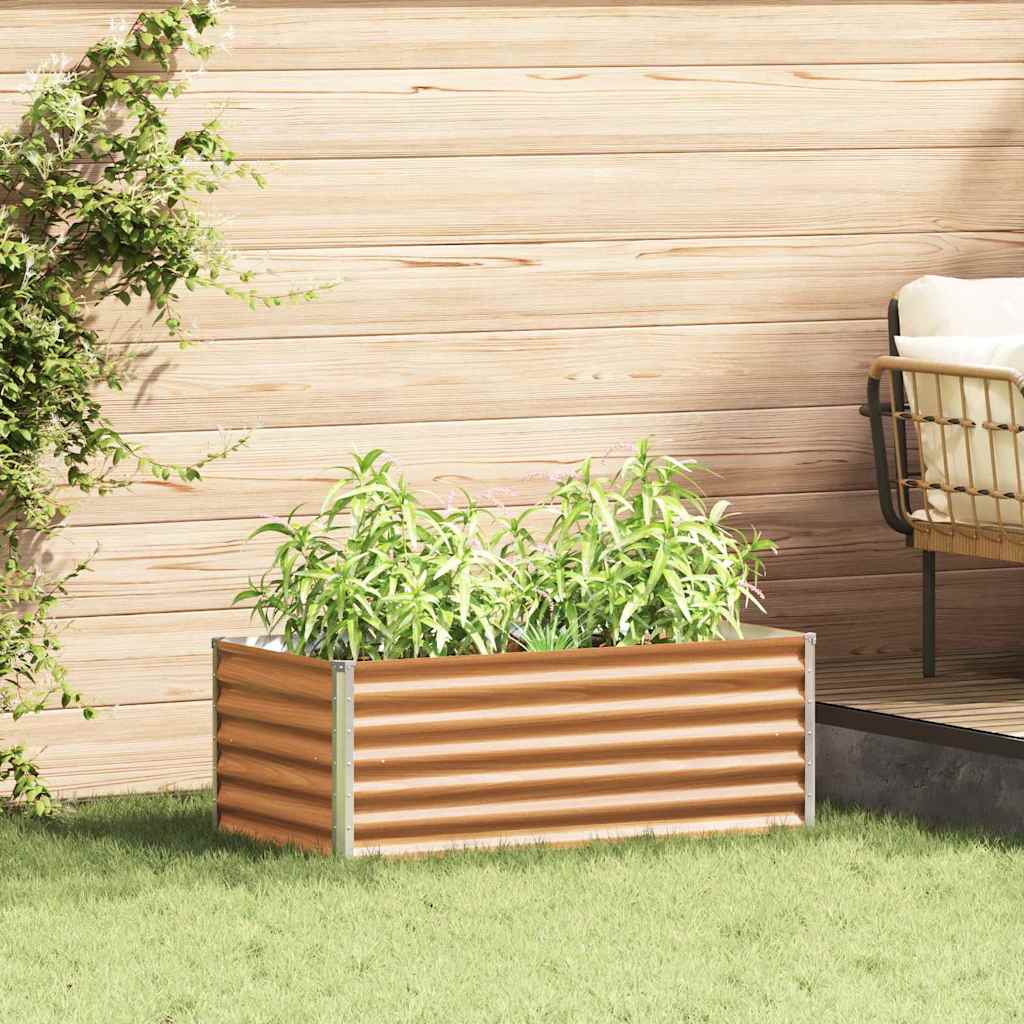 Vidaxl verhoogde plantenbak 98 x 50 x 36 cm gegalvaniseerd staal
