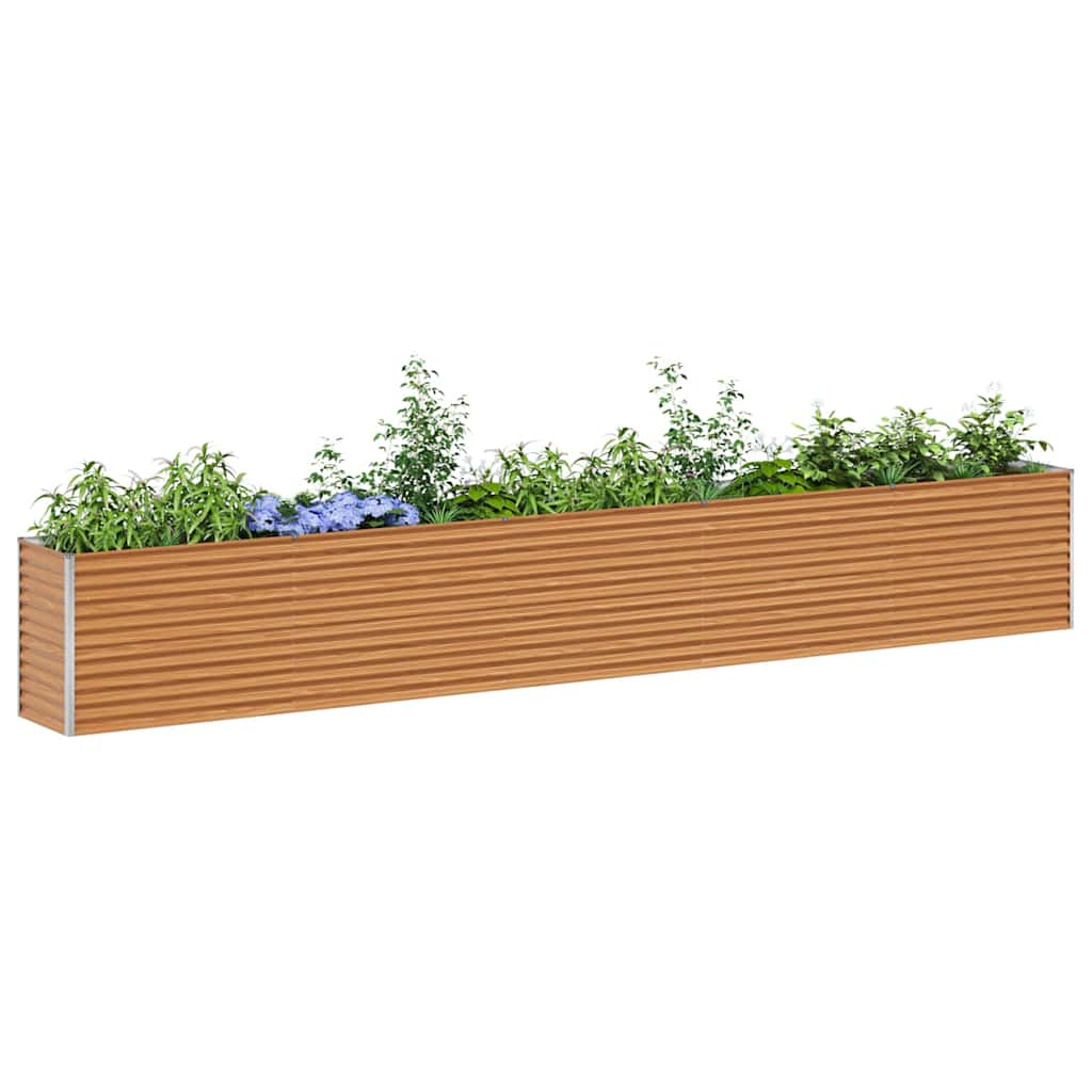 Vidaxl verhoogde plantenbak 485 x 50 x 68 cm gegalvaniseerd staal