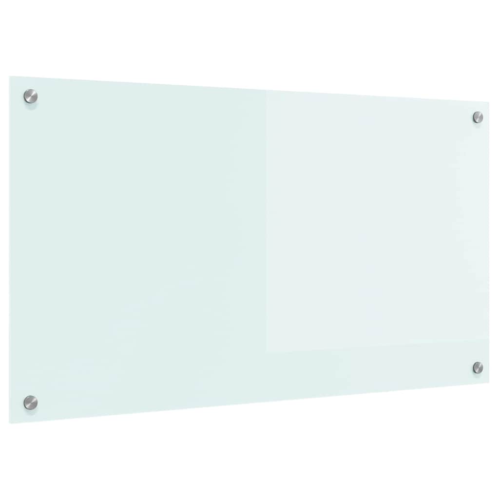 Vidaxl keuken achterwand wit 90 x 50 cm gehard glas