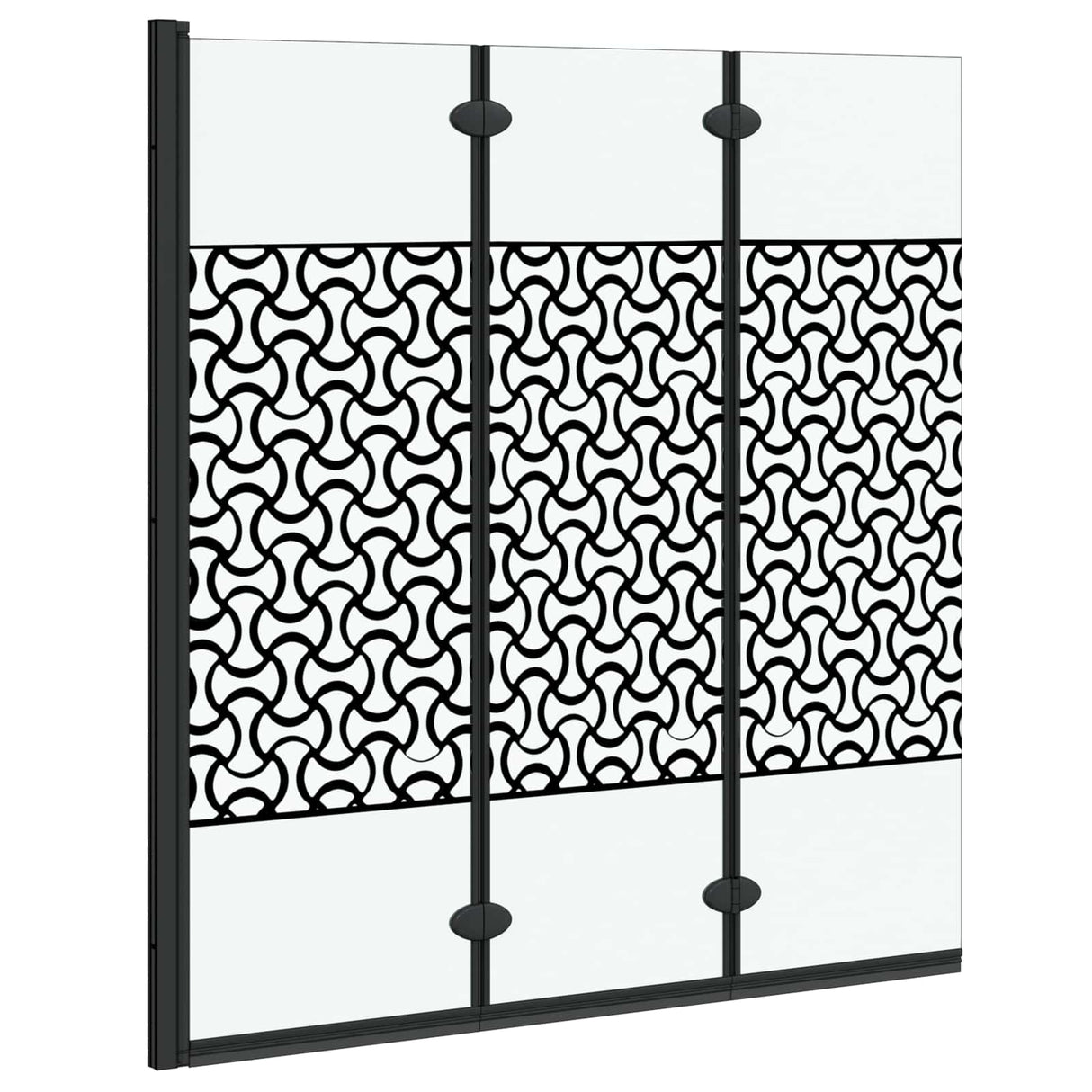 Vidaxl douche omhulsel zwart en transparant 130 x 130 cm gehard glas