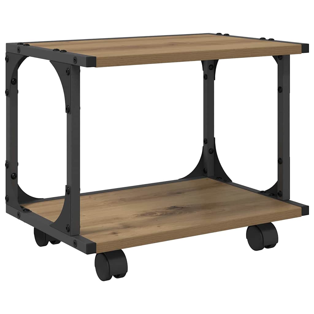 Vidaxl printerstand artisan eiken 41 x 28 x 33.5 cm bewerkt hout