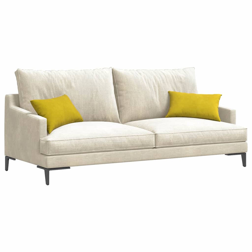 Vidaxl sofa kussens 2 stuks geel 50 x 30 cm cordstof