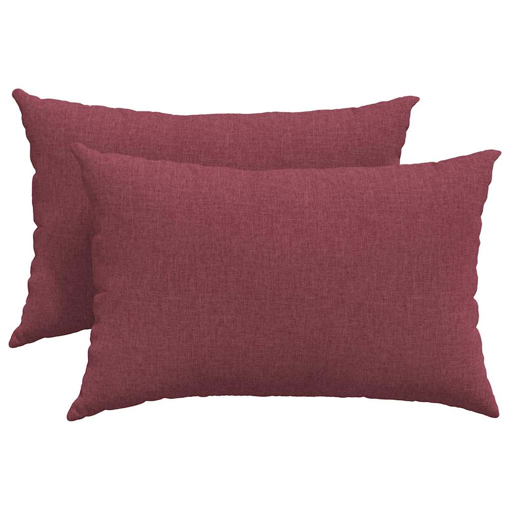 Vidaxl sofa kussens 2 pcs wijnrood 60 x 40 cm stof