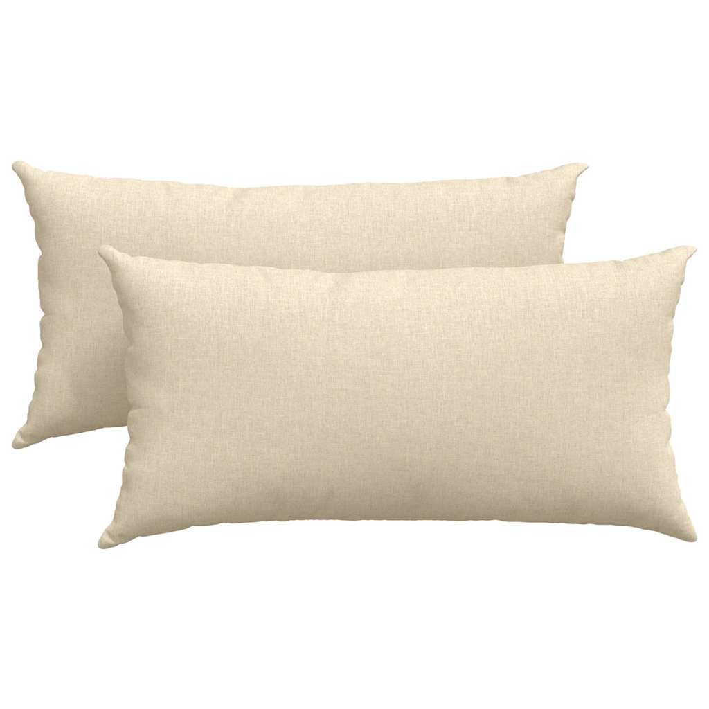 Vidaxl sofa kussens 2 pcs crème 80 x 40 cm stof