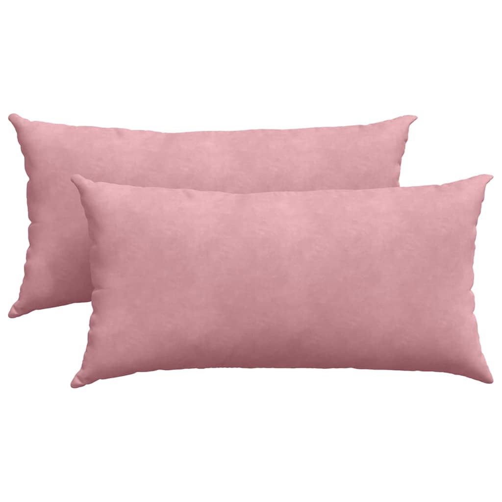Vidaxl sofa kussens 2 stuks roze 80 x 40 cm cordstof