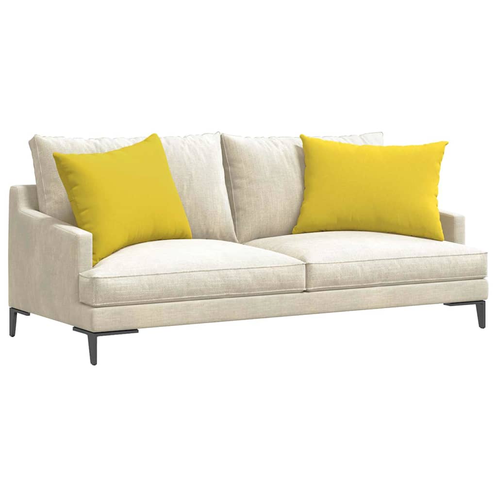 Vidaxl sofa kussens 2 pcs lichtgeel 70 x 50 cm stof