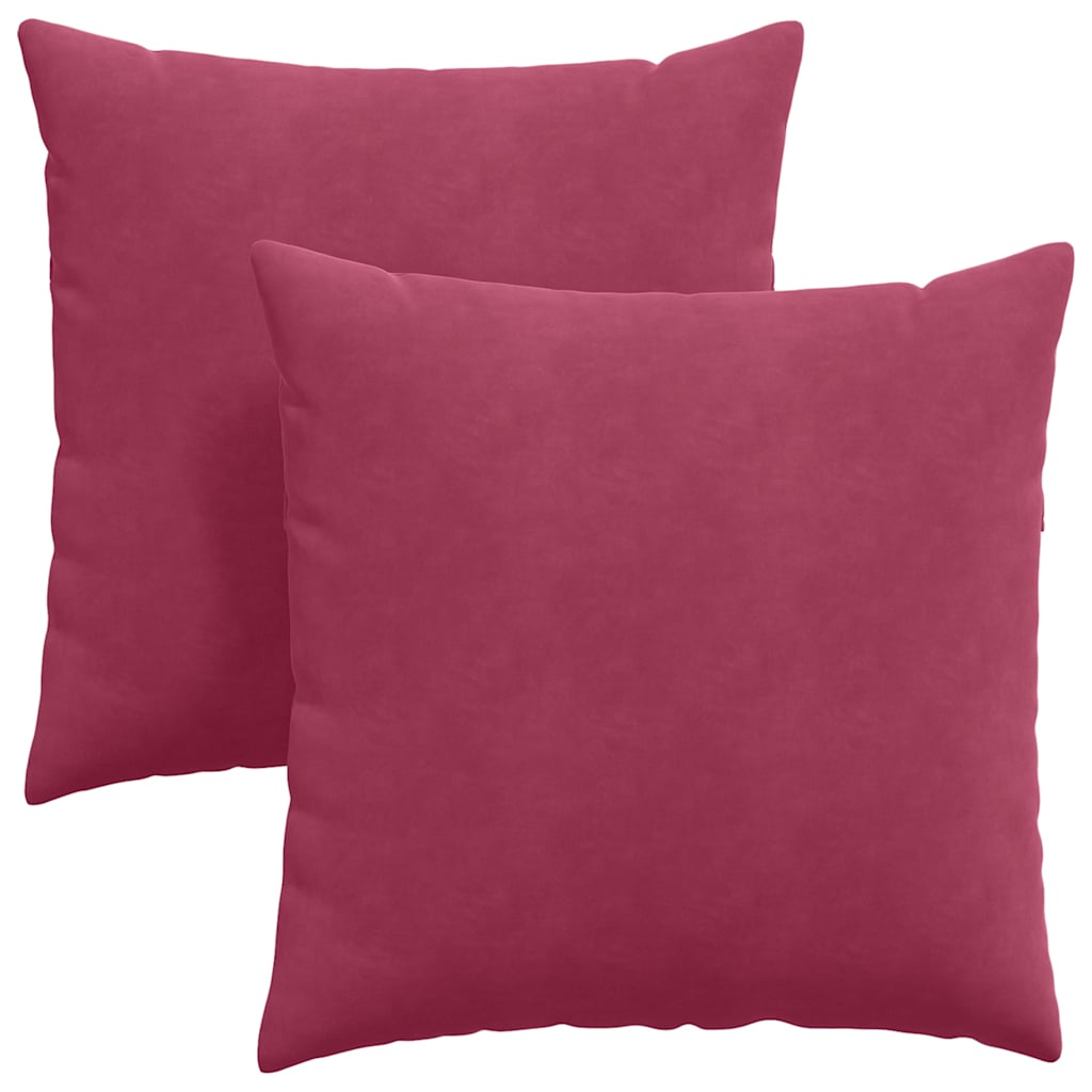 Vidaxl sofa kussens 2 stuks wijnrood 60 x 60 cm cordstof