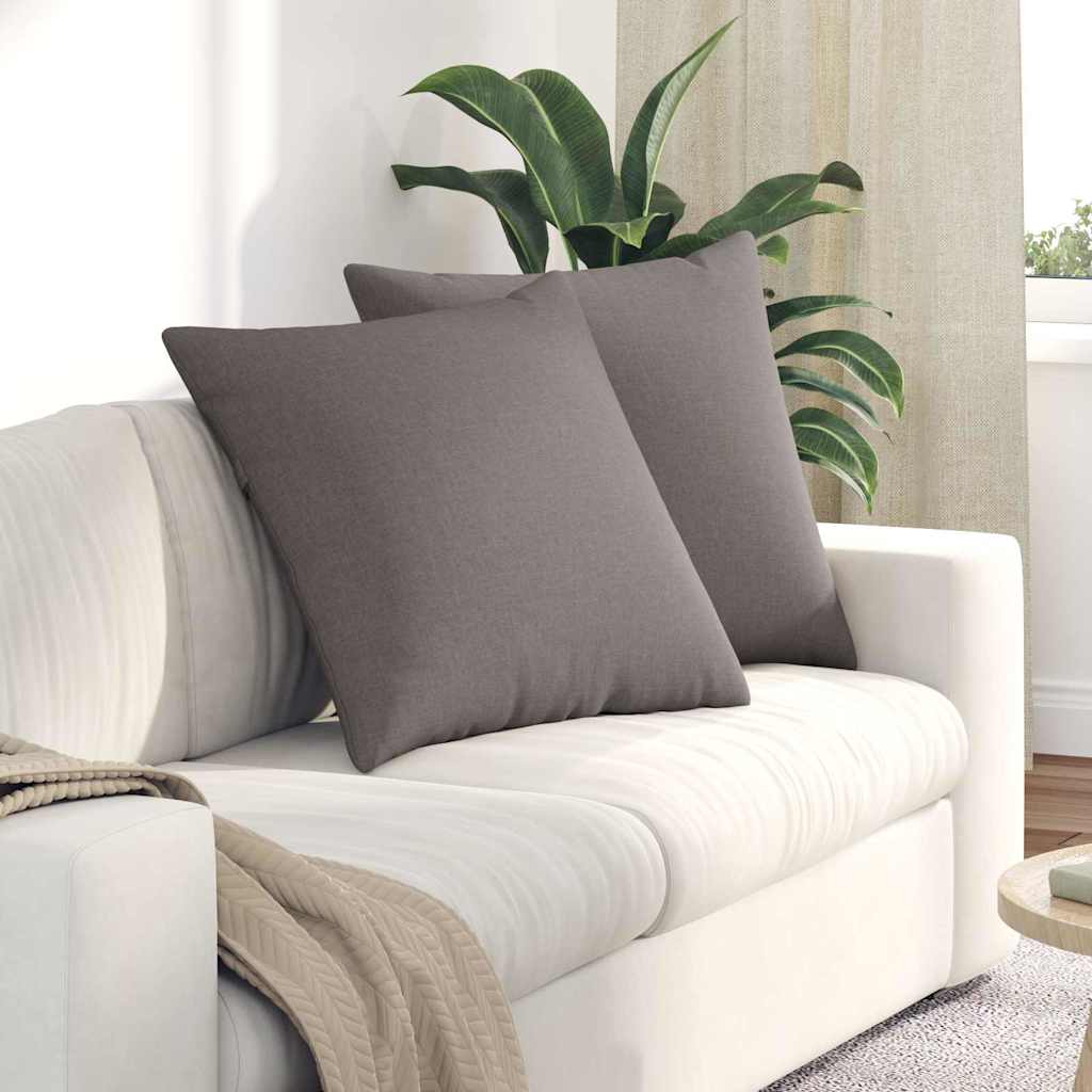 Vidaxl sofa kussens 2 pcs taupe 80 x 80 cm stof
